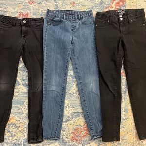 Lot of 3 size 8 girls skinny jeans, vguc